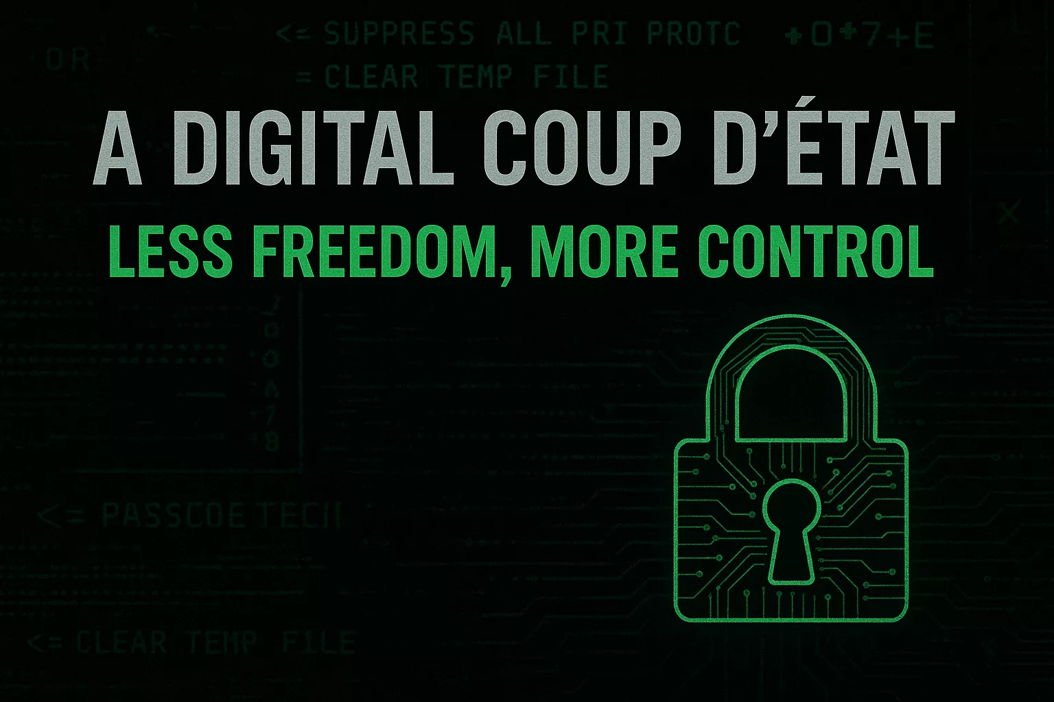 Europa, du tötest die digitale Freiheit – und du tust es Stück für Stück.